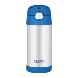 Thermos termoska so slamkou Modrá, 355ml