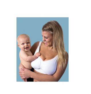 Podprsenka na dojčenie bezšvová Push up s gélovou kosticou - BIELA ​​