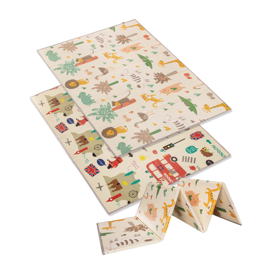 Multifunkční pěnová skládací podložka oboustranná 200x150, Savana