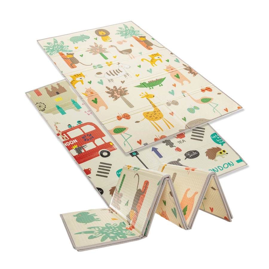 Multifunkční pěnová skládací podložka oboustranná 180x120, Savana