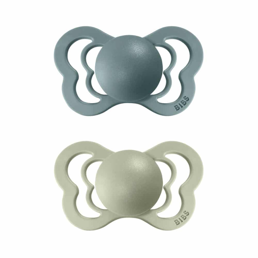 BIBS Couture Island Sea/Sage ortodont. cumlík zo silikónu 2ks, veľkosť 2