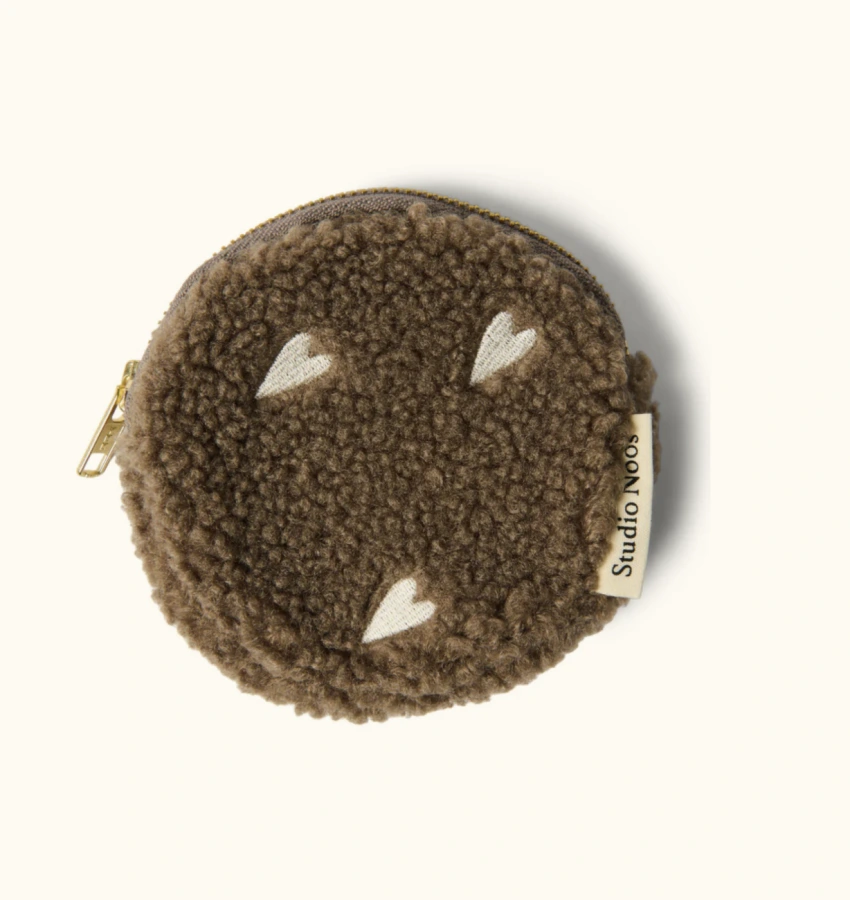 STUDIO NOOS - Teddy Hearts WALLET - PEŇAŽENKA | Brown Hearts
