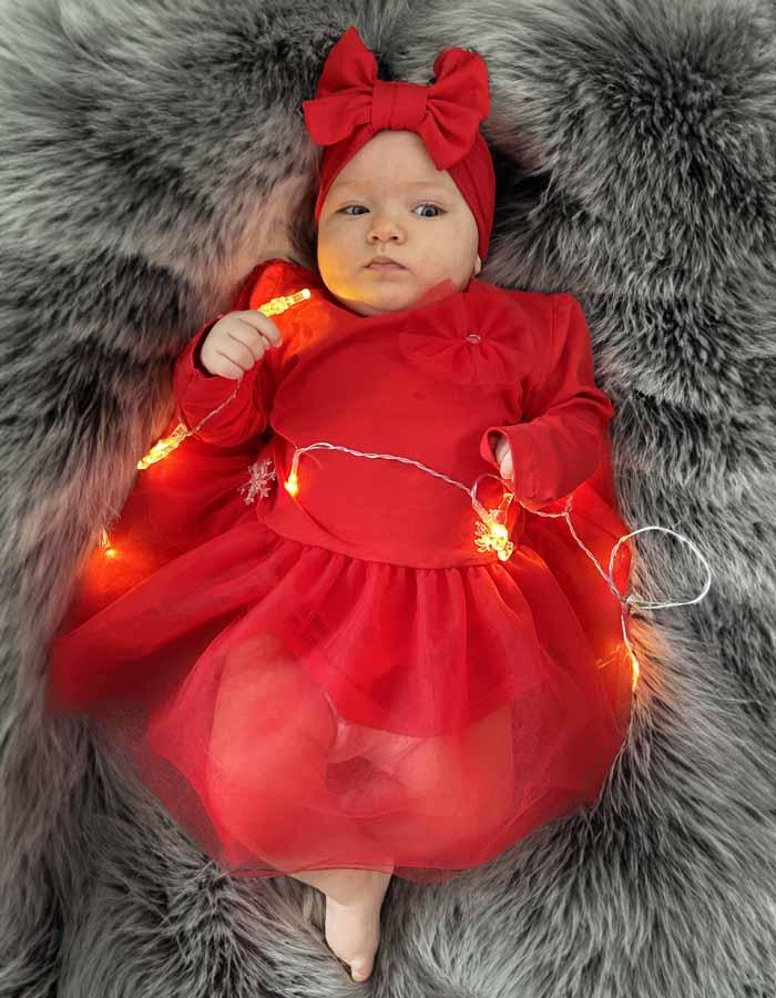 Vianočné Šaty Bavlna, ČERVENÁ