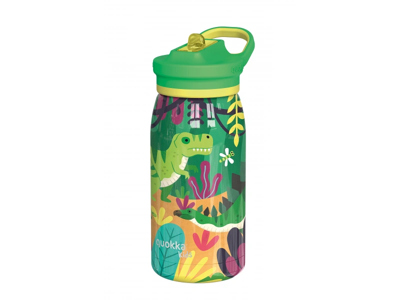 Nerezová termofľaša s náustkom Pop Kids Dinosaurus Jungle 445 ml