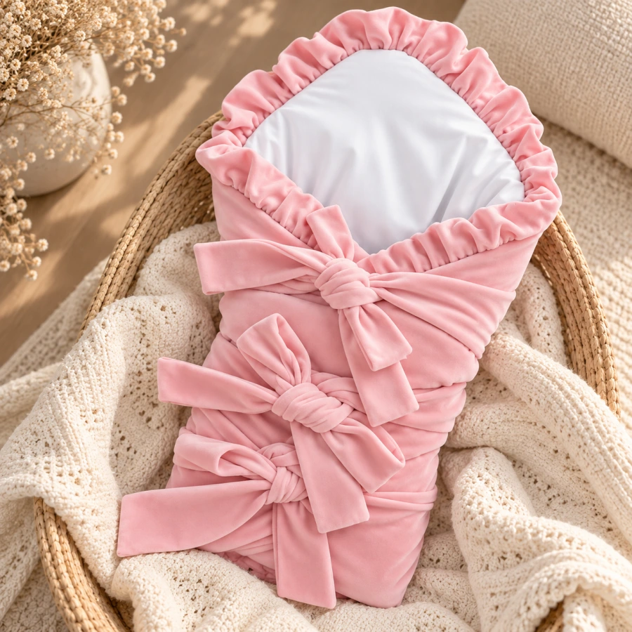 Obliečka na páperovú zavinovačku 100x100cm – Velvetová BABY PINK