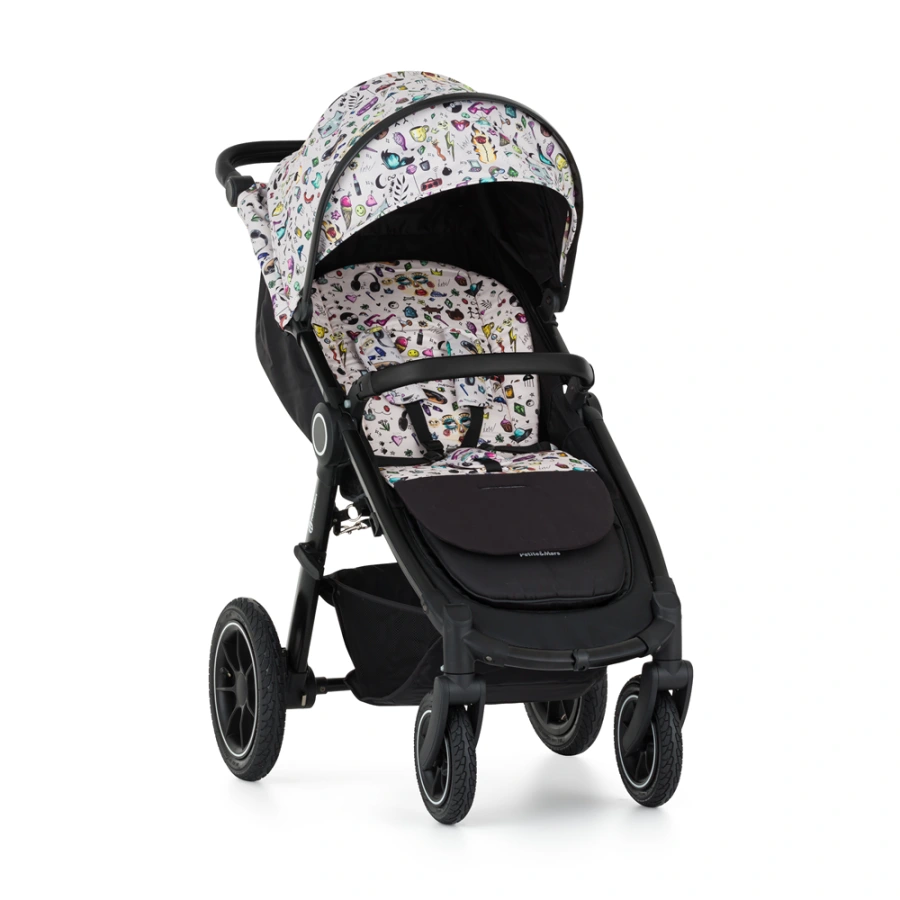 PETITE&MARS Kočík športový Street2 Air Black Limited 100 Tattoo Complete