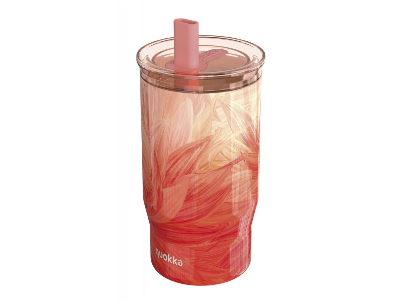 Nerezový termohrnček so slamkou Mist Peach Petals 720 ml