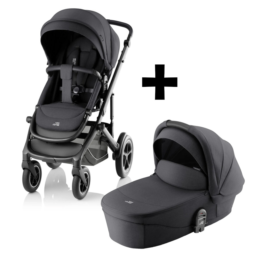 Sada kočíka Smile 5Z + hlboká vanička Style, Carbon Black