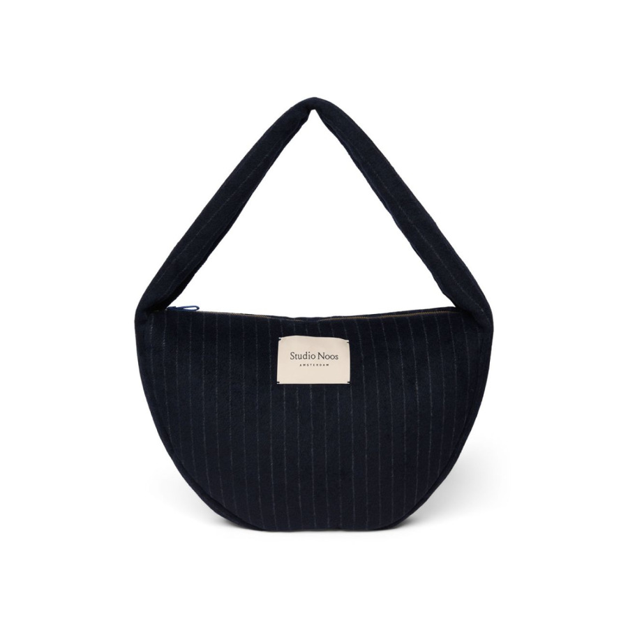 STUDIO NOOS - Flannel Chalkstripe Cross Body bag | Dark Blue
