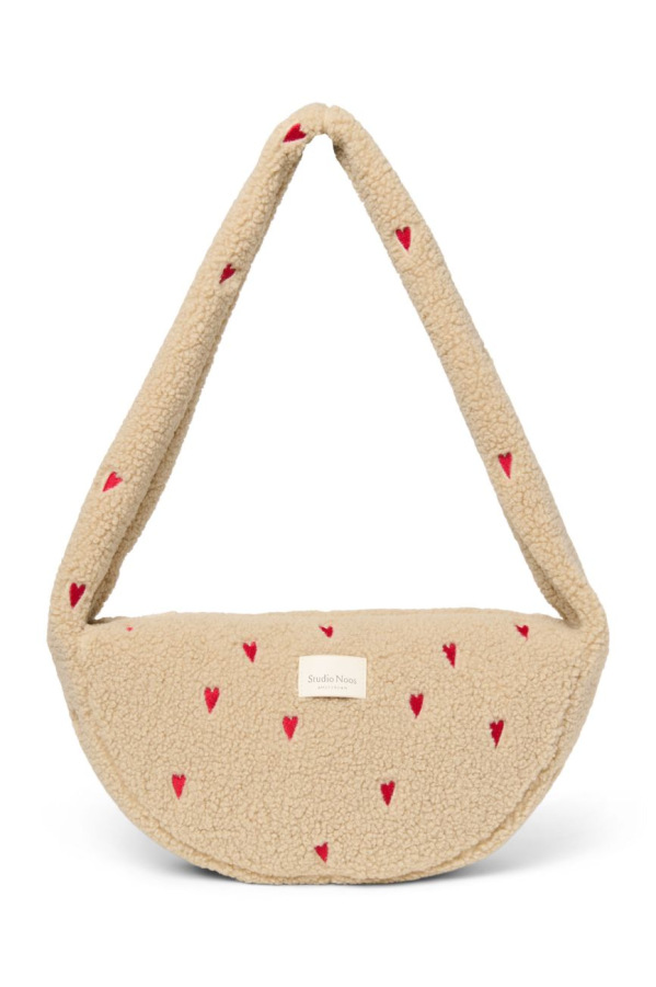 STUDIO NOOS - Teddy Mini Cross Body Bag | Ecru Hearts