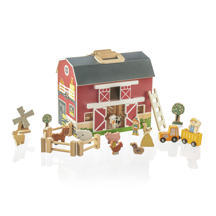 Dřevěná přenosná aktivity farma