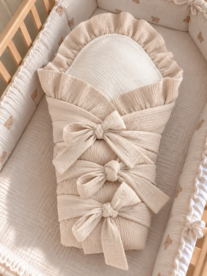 Obliečka na páperovú zavinovačku 100x100cm – Mušelínová Sand Beige