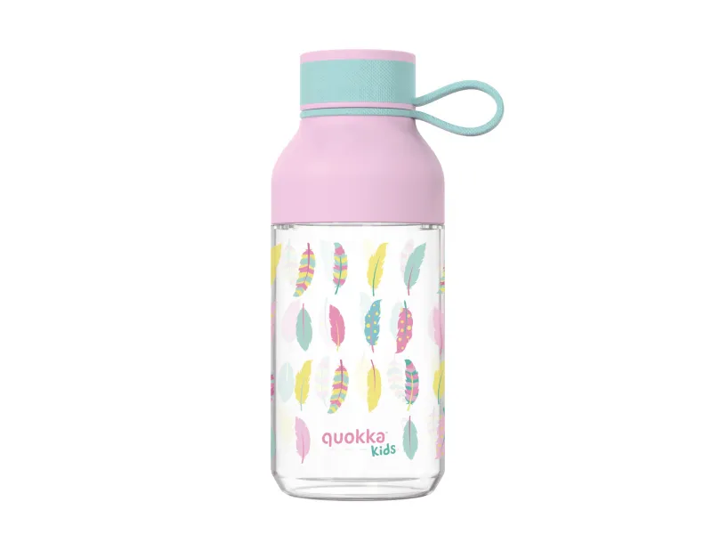 Plastová fľaša Ice Kids s pútkom Feathers 430 ml