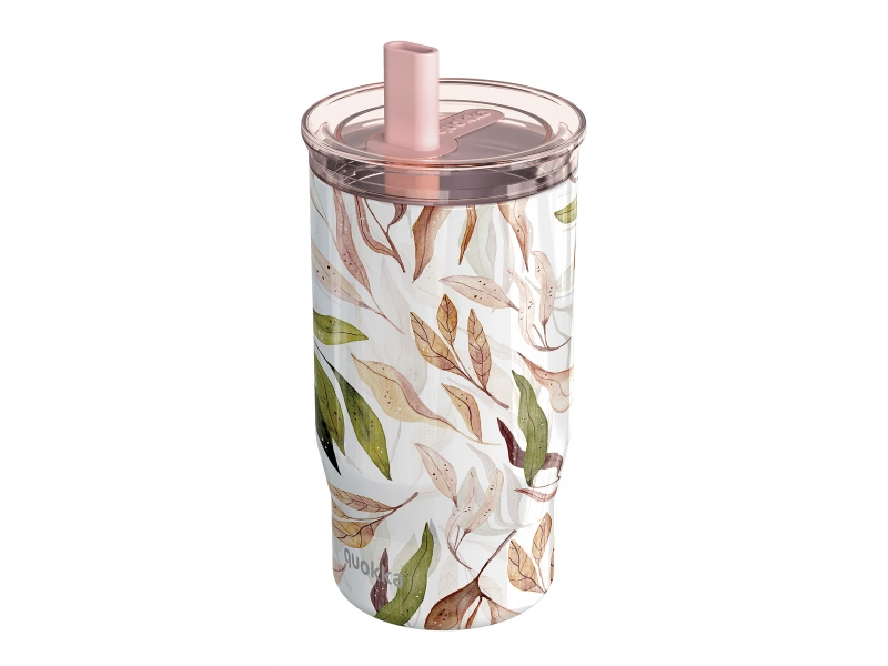 Nerezový termohrnček so slamkou Mist Falling Leaves 720 ml
