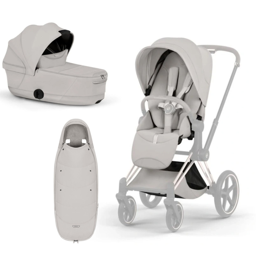 Set kočíka Cybex Priam Style + fusak platinum - City Grey
