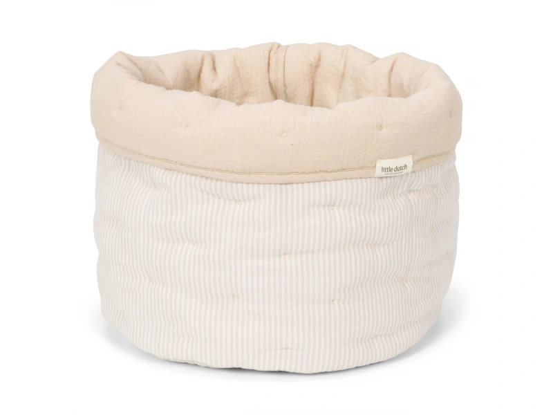 Košík textilný obojstranný veľký Pure Soft Beige Stripe