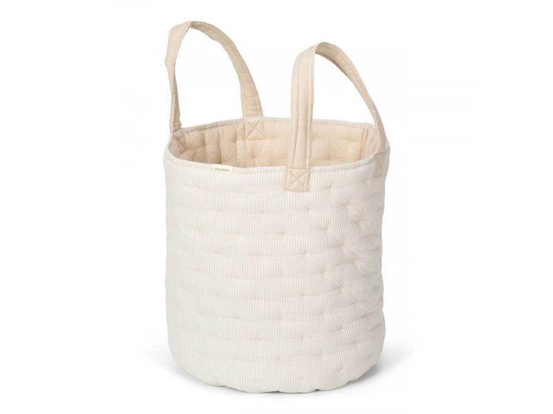 Košík textilný obojstranný extra veľký Pure Soft Beige Stripe