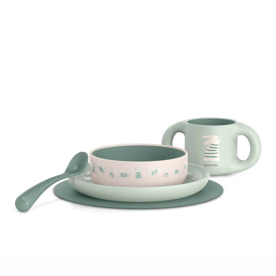 SUAVINEX | Jedálenský set WONDERLAND NEW +6 m - ZELENÝ