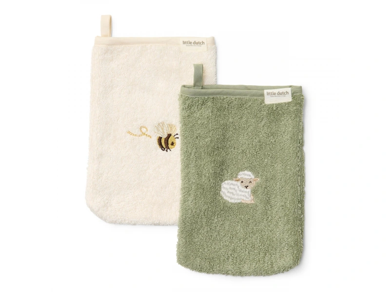 Žínky s výšivkou 2 ks Farma