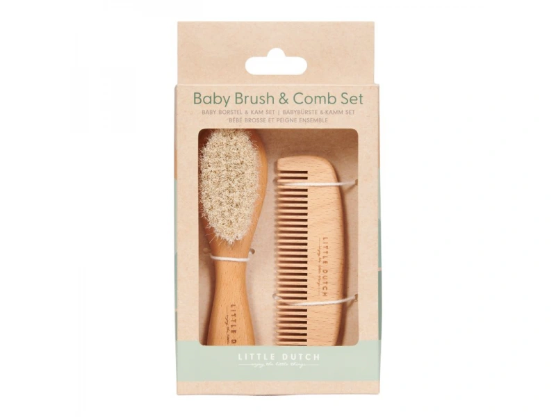 Detský hrebeň a kefa drevená