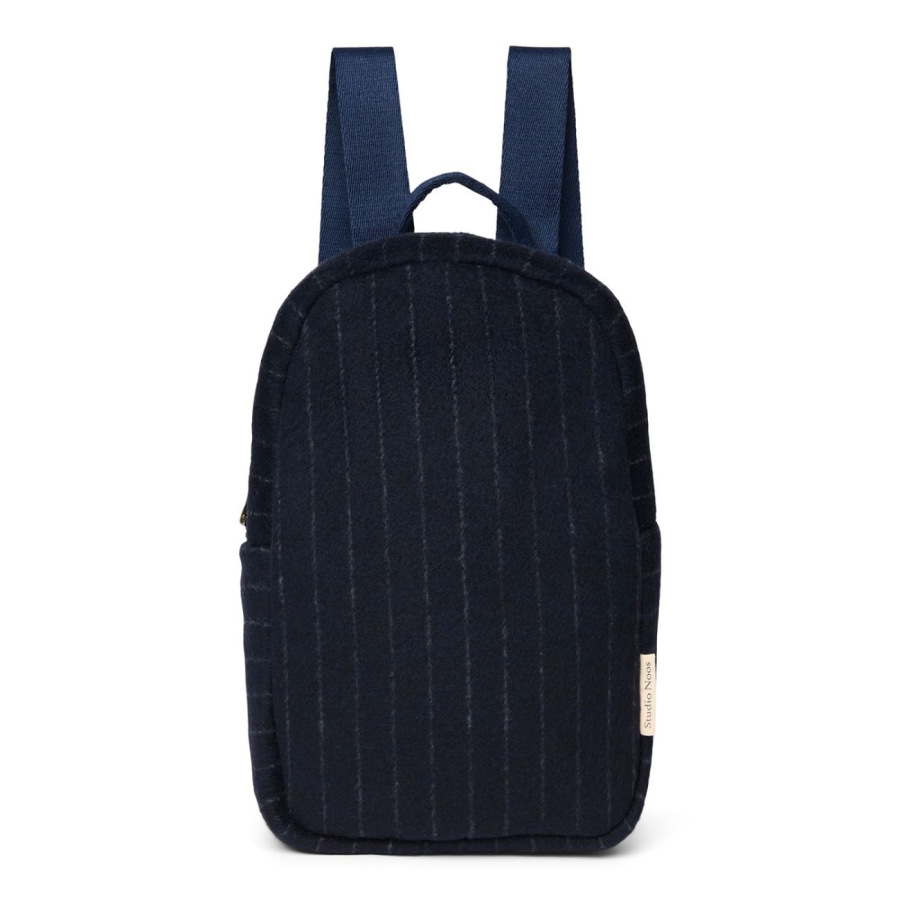 STUDIO NOOS - Flannel Chalkstripe Mini BACKPACK - batôžtek | Dark Blue