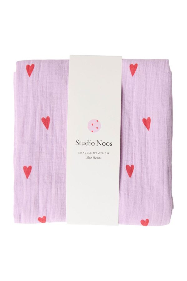 STUDIO NOOS - SWADDLE ZAVINOVAČKA Print Large | Purple Hearts