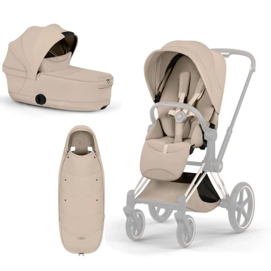Set kočíka Cybex Priam Style + fusak platinum - Cozy Beige