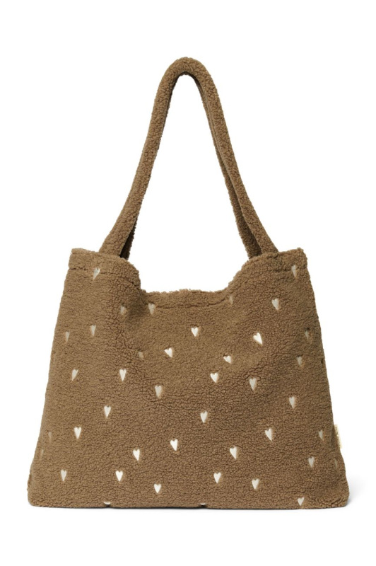 STUDIO NOOS - Teddy Hearts MOM BAG | Brown Hearts