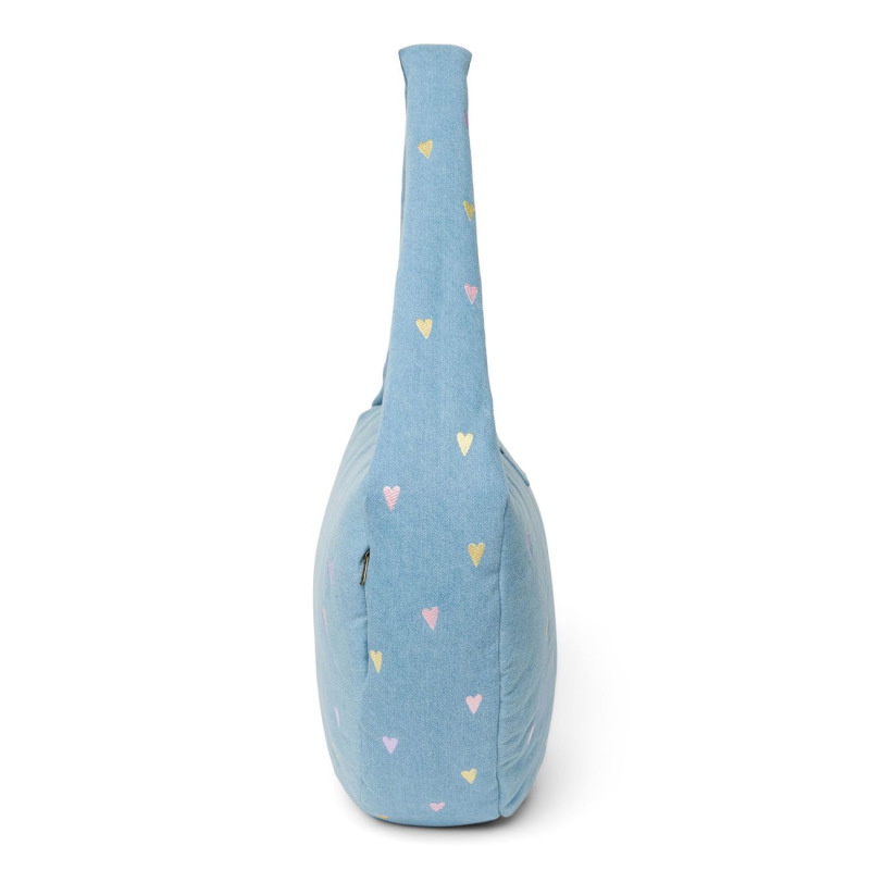 STUDIO NOOS - Denim Cross Body bag | Hearts Light Blue Hearts 2