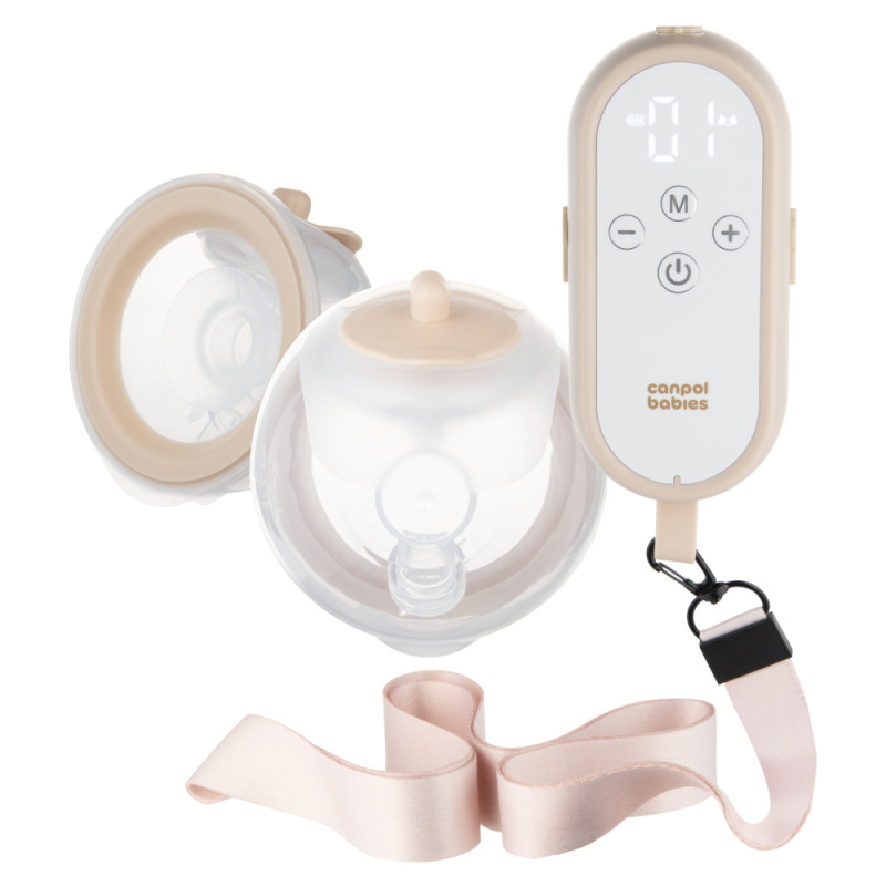 CANPOL BABIES Dvojitá elektrická odsávačka materského mlieka do podprsenky MilkShell