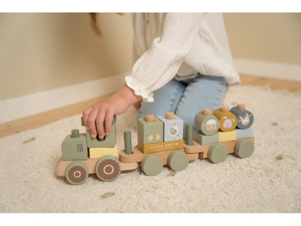 Little Dutch Vláčik drevený traktor Farma 5