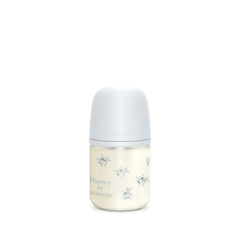 SUAVINEX | Fľaša sklo POETRY 120 ml fyziologická SX PRO +0 SF - modrá