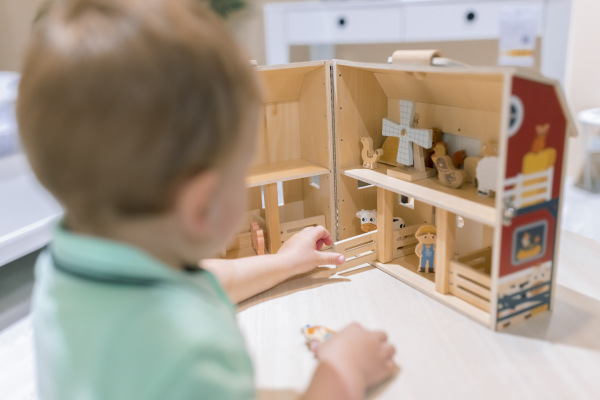 Dřevěná přenosná aktivity farma 9