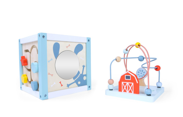 Dřevěná aktivity kostka (20 cm) 2