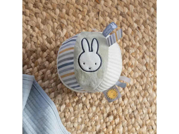 Loptička textilná králiček Miffy Fluffy Blue
