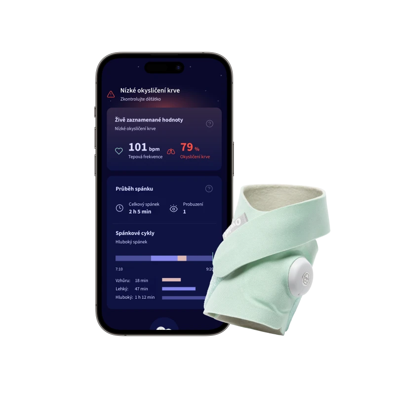 OWLET DREAM SOCK - MINT inteligentná ponožka