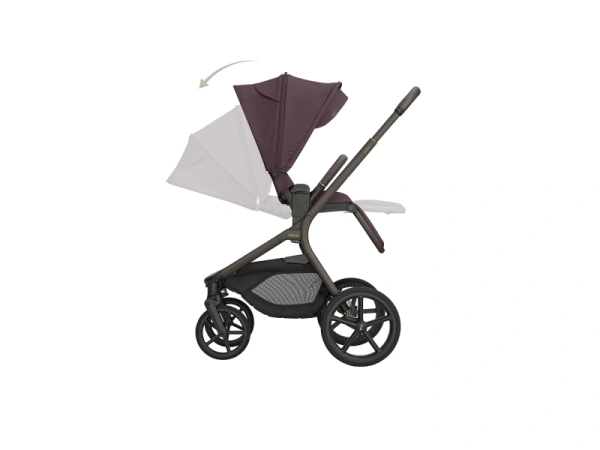 KikkaBoo Kočík 2v1 Goya Platinum MERLOT 9