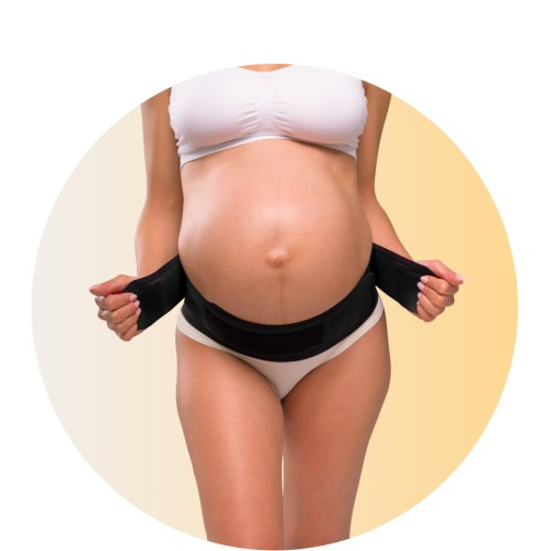 CARRIWELL Tehotenský nastaviteľný podporný pás Black S/M 1