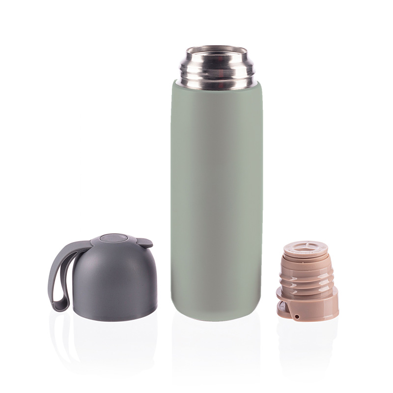 Termoska na tekutiny se silikonovým držákem 400 ml, Pistacio green 5