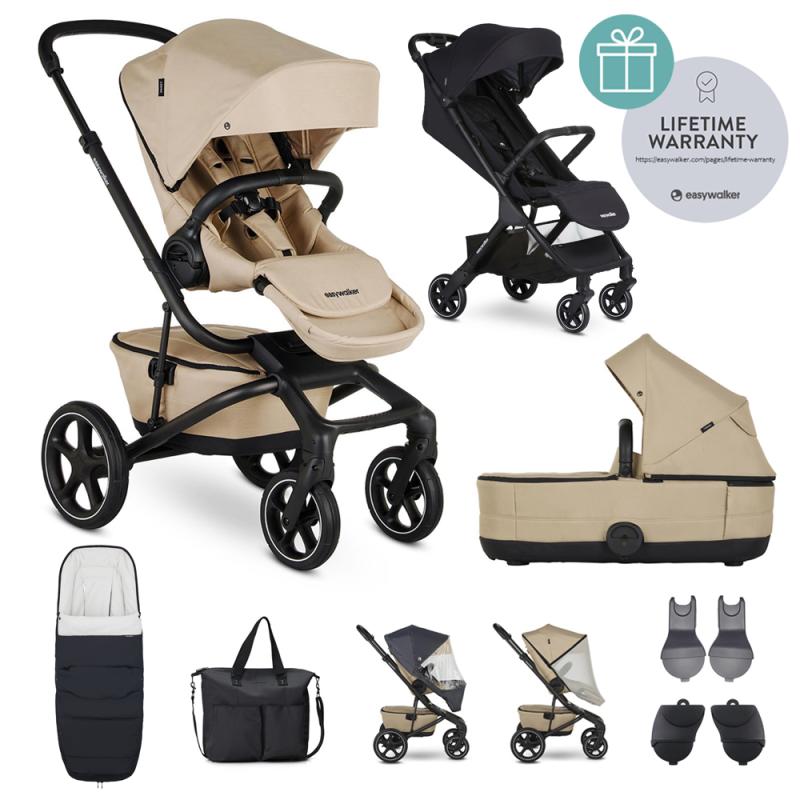 EASYWALKER Kočík kombinovaný Jimmey Sand Taupe XXL RWS + Jackey Shadow Black