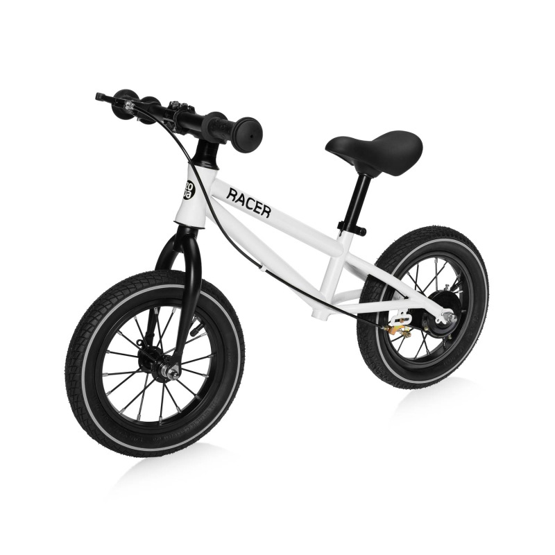 Odrážadlo Racer s brzdou, Coconut White