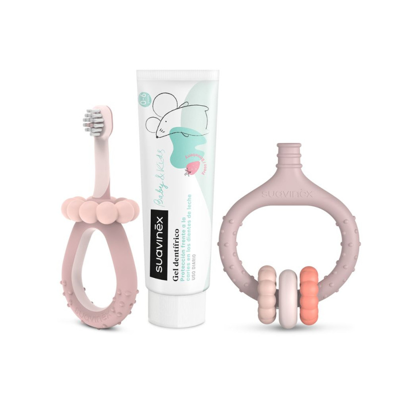 SUAVINEX | SADA pre ústnu hygienu - ružová