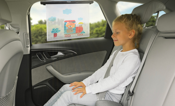 Slunčená clona do auta rolovacia, Fox 4