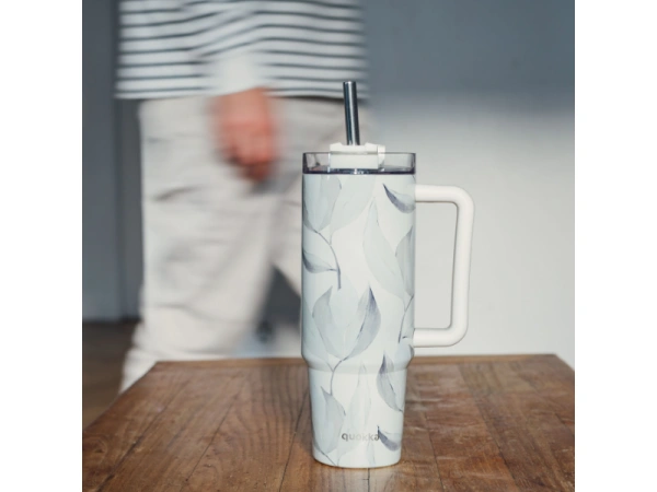 Nerezový termohrnček so slamkou Stream Turquoise 950 ml 1