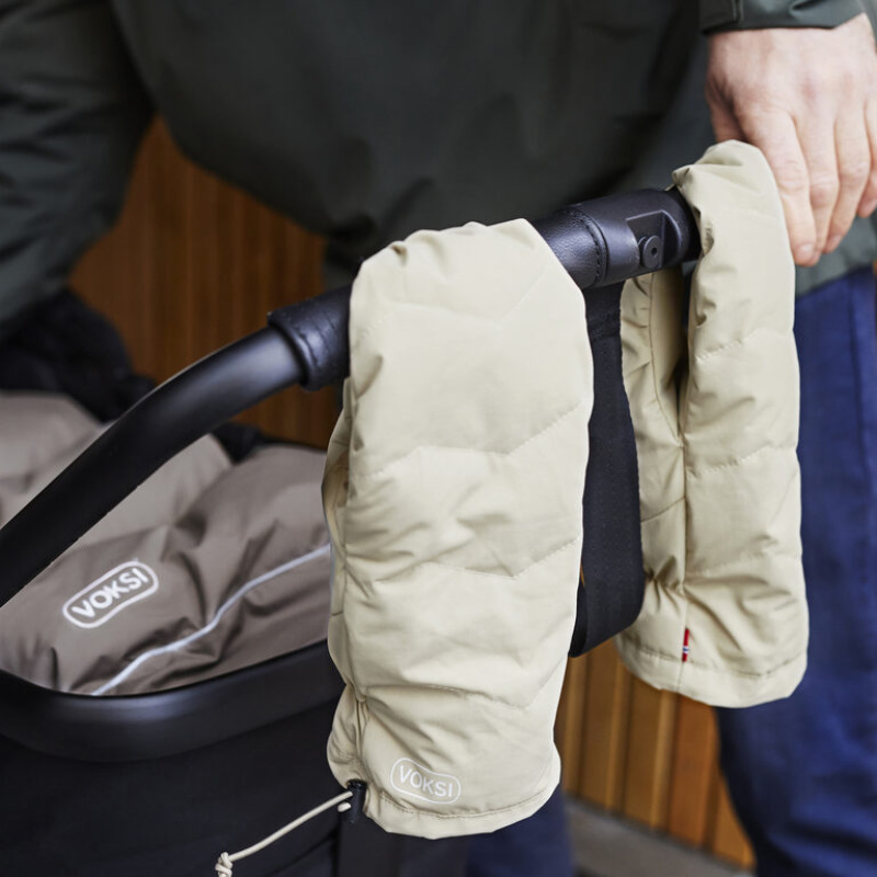 Zimné rukavice na kočík Voksi Stroller Mittens - Black Light Grey 4