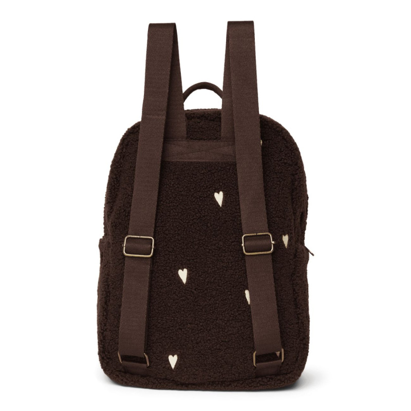 STUDIO NOOS - Teddy Midi BACKPACK - batôžtek s predným vreckom | Chocolate Hearts 3