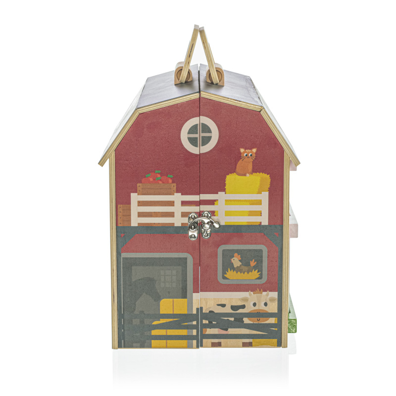 Dřevěná přenosná aktivity farma 6
