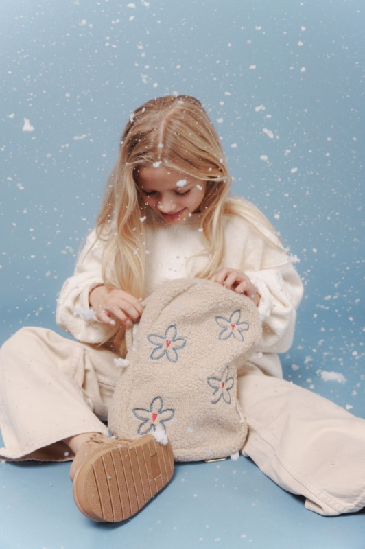 STUDIO NOOS - Teddy Mini BACKPACK - batôžtek | Ecru Flower Heart 1