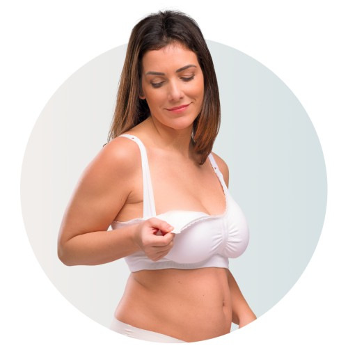 CARRIWELL Push Up materská a dojčiaca podprsenka s Carri-Gel kosticami White 1