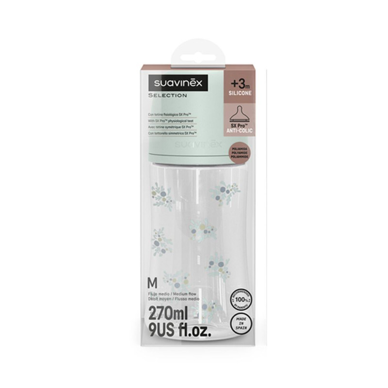 SUAVINEX | Dojčenská fľaša POETRY 270ml FYZIOL PRŮTOK M - modrá 4